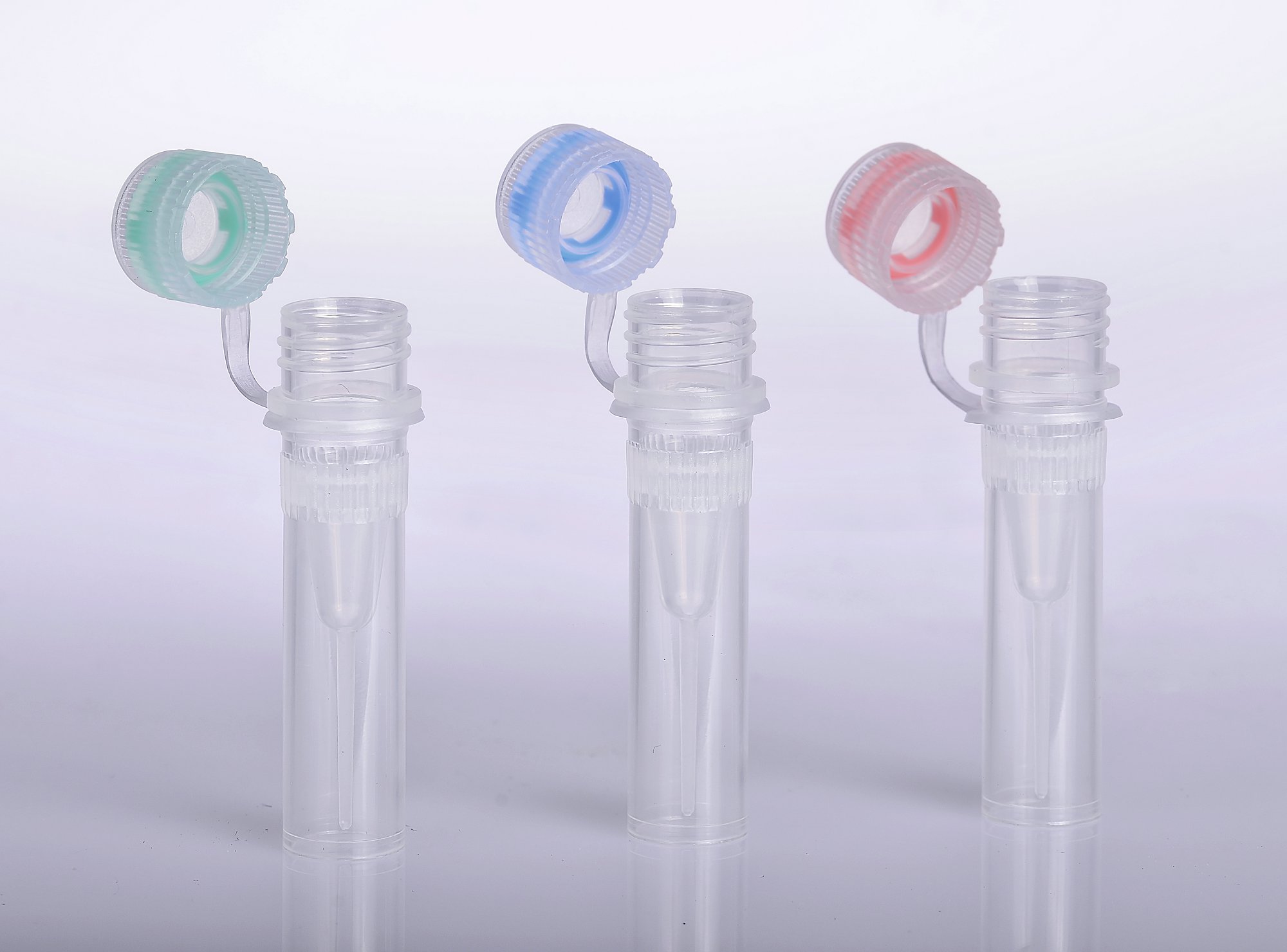 0.6ml/ 1.5ml/ 2.0ml Screw Cap Tubes and Caps,self standing,Looped,Threaded pipe